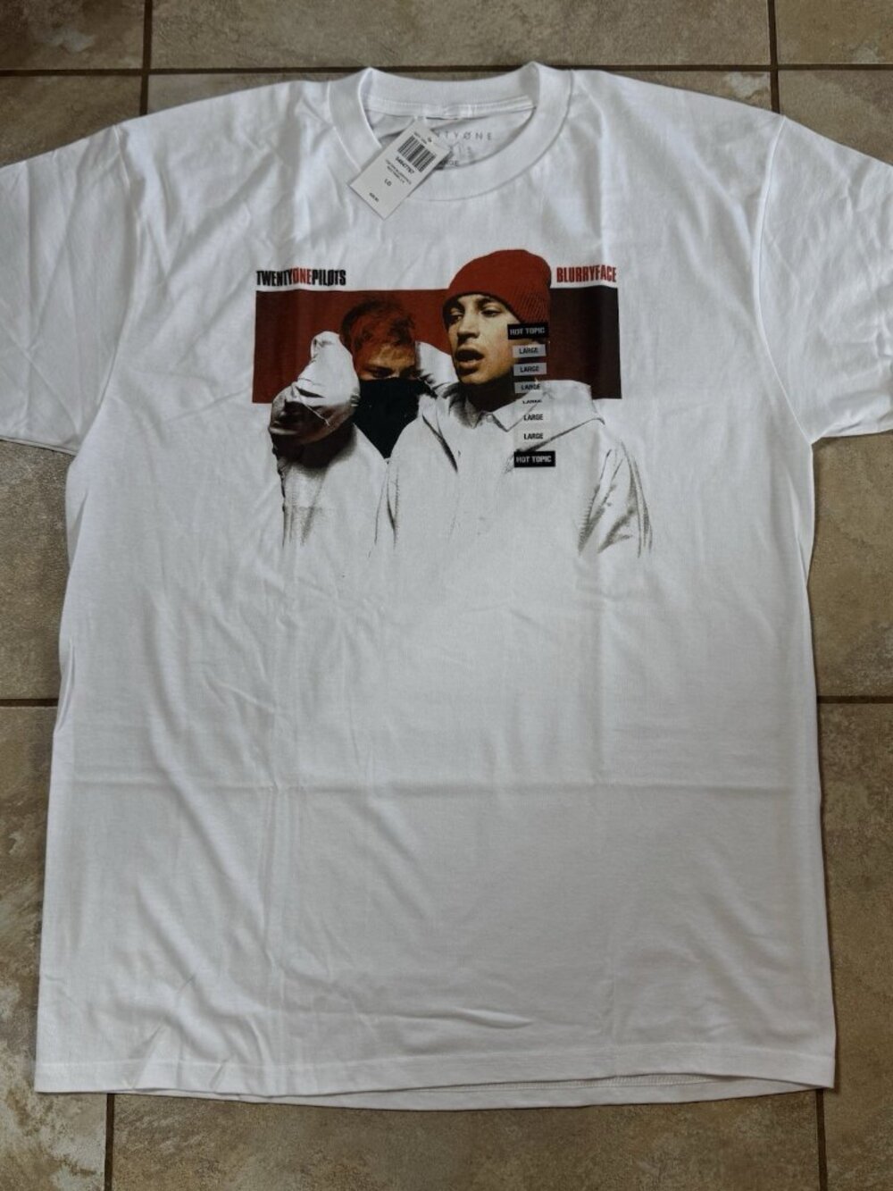 Twenty One Pilots Blurryface Duo T-Shirt LARGE New With Tags